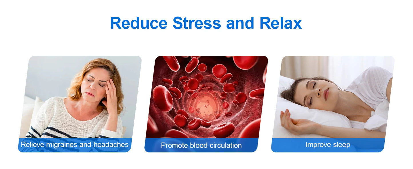 Head Massager for Fatigue Relief, Eye Massager with Heat, Head and Eye Massage for Stress Relief, Bluetooth-Capable, Ideal gifts