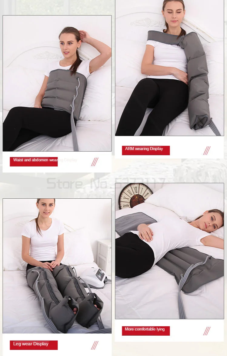 Portable Lymphatic Drainage Massager  Detoxifying Pressotherapy Machine, Air Pressure Therapy for Enhanced Circulation