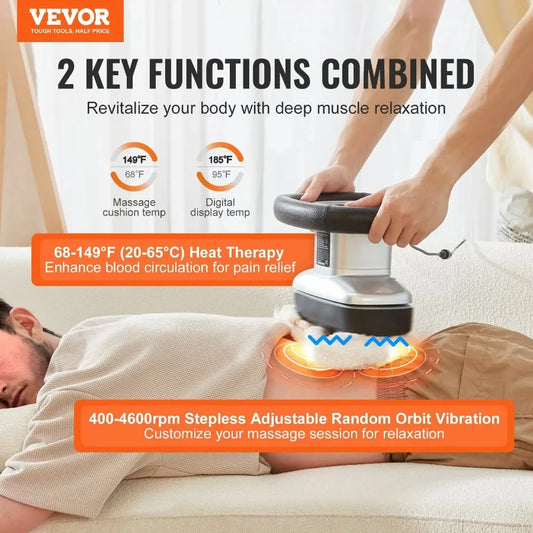 Chiropractic Massager 4004600rpm Variable Speed Professional Vibrating Therapy Massager Handheld Therapeutic Orbital Body Mass