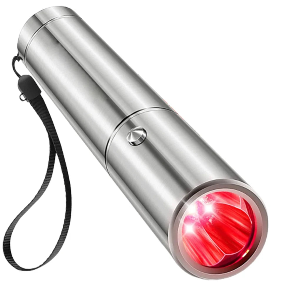 Red light therapy wand for pain relief and anti aging skin care