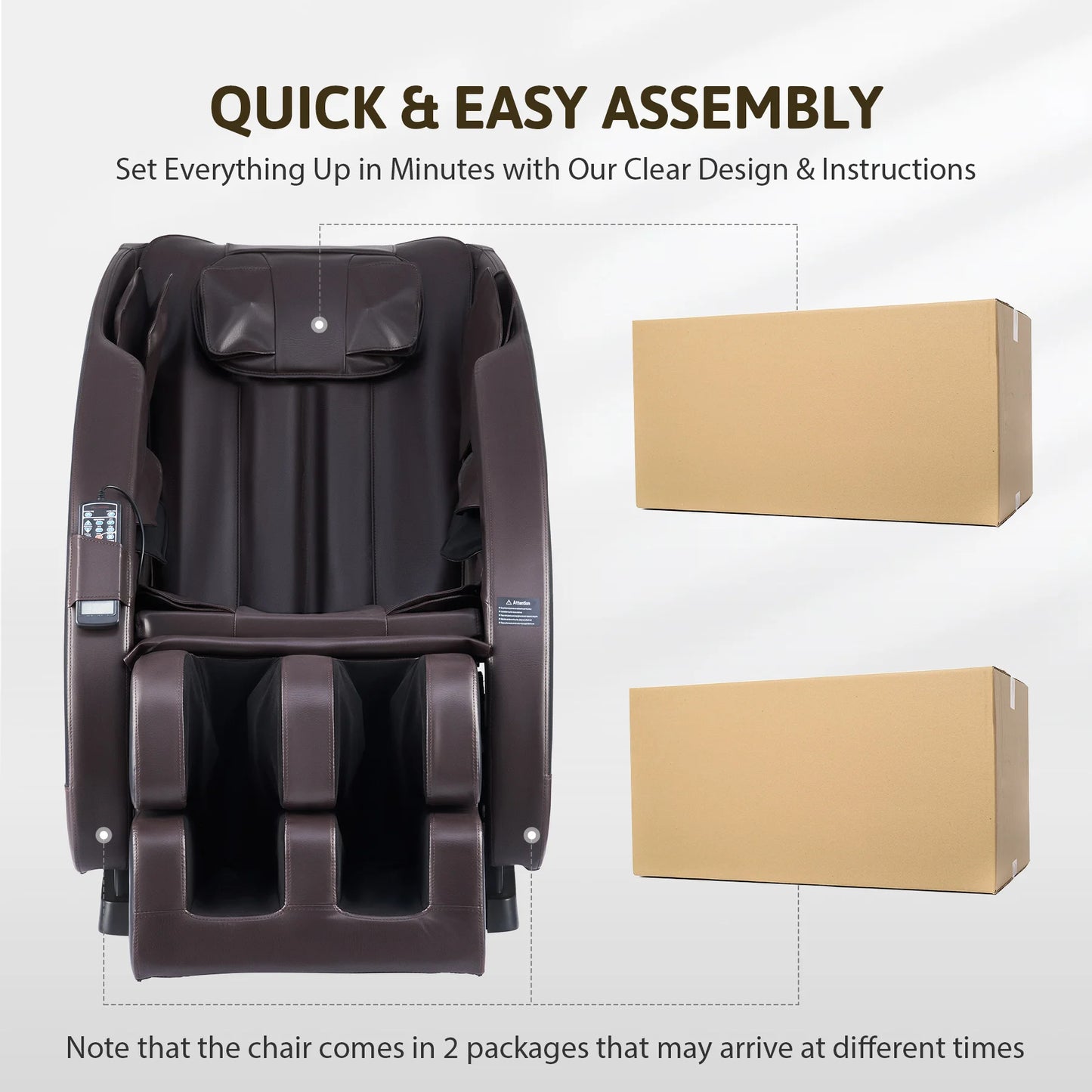 Massage Chair with SL Track 22 Nodes Foot Rollers and Heating Pads, Recliner Chair with Bluetooth Speakers, Neck Shoulder Back a