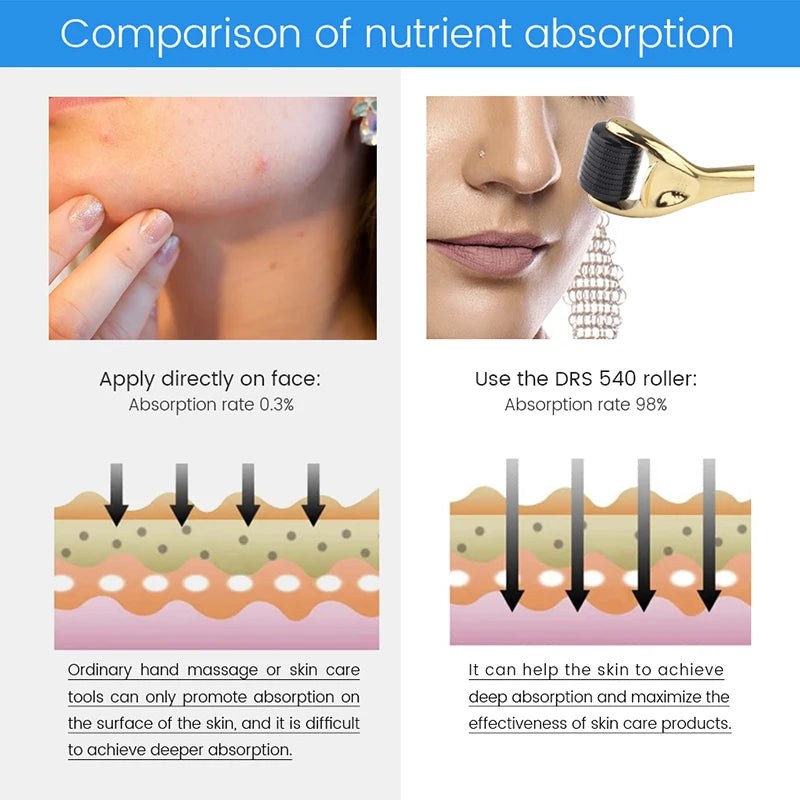 10-in-1 Derma Roller Kit 0.25mm – Microneedling Skin Care Tool