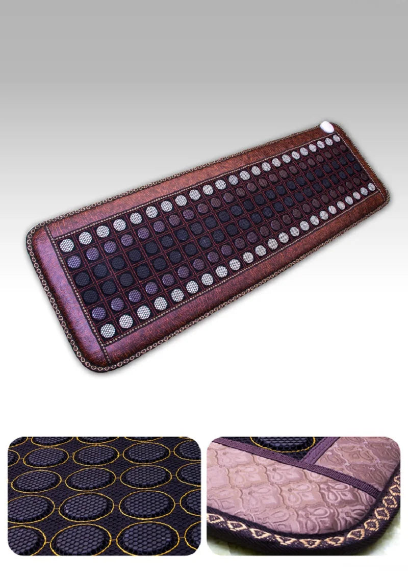 New Far Infrared Heating Jade Mat Hot Stones Jade Tourmaline Pad Therapy Heat Pad- Mesh Mattress Adjustable Timer & Temperature