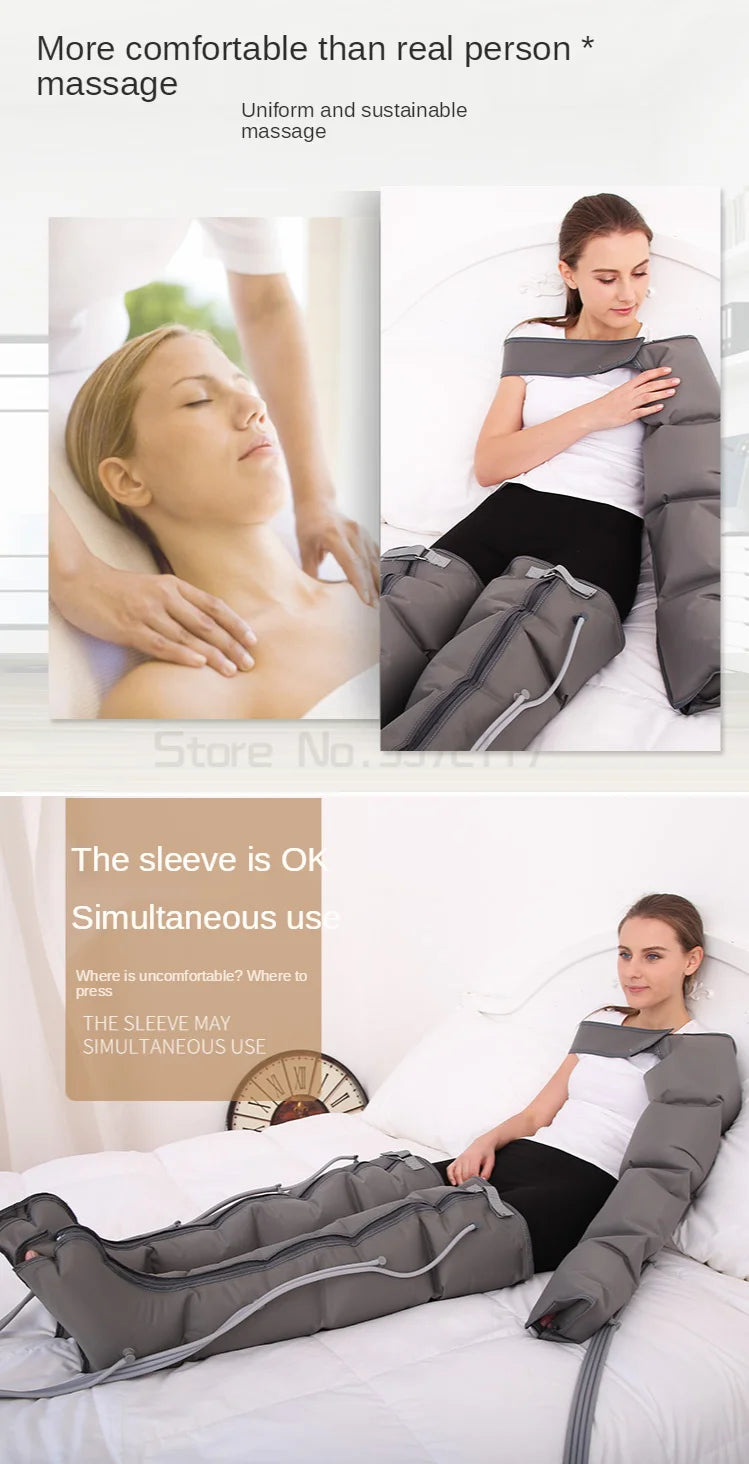 Portable Lymphatic Drainage Massager  Detoxifying Pressotherapy Machine, Air Pressure Therapy for Enhanced Circulation