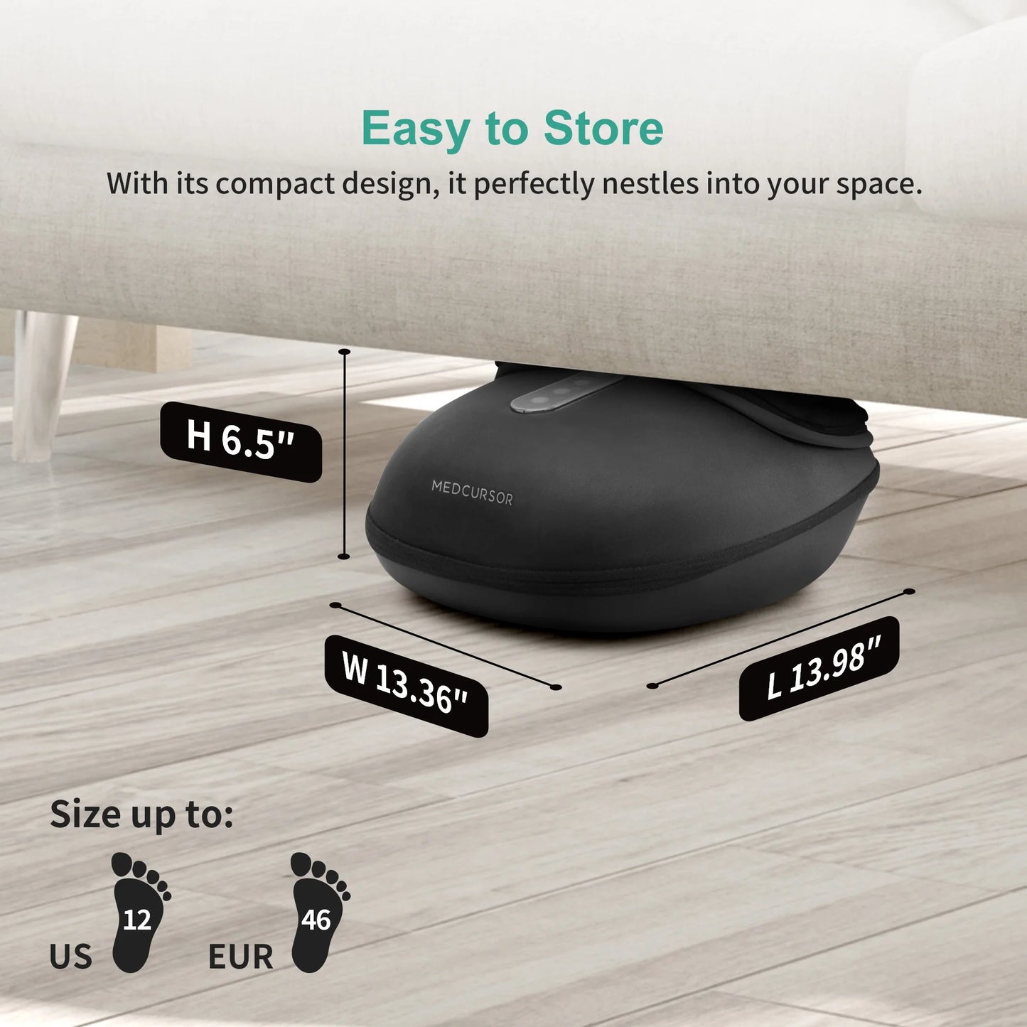 Medcursor Shiatsu Foot Massager Machine with Heat Deep Kneading Therapy Muscle Relaxation Pain Relief Electric Foot Massage