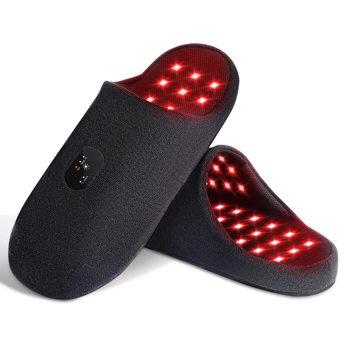 Rechargeable Red Light Slippers Infrared LED Light Therapy for Foot Pain Relief
