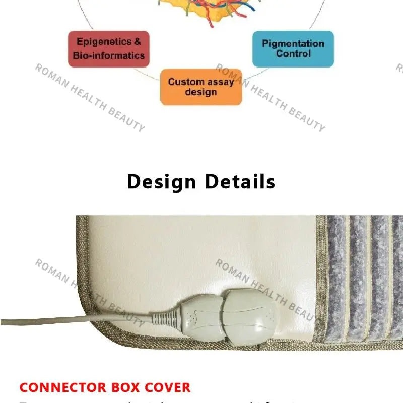 Far Infrared PEMF Heating Pad Photons Massage Natural Bio-Crystal Chakra Ultra-Long Wave Mat Crystal Magnetic Therapy Cushion