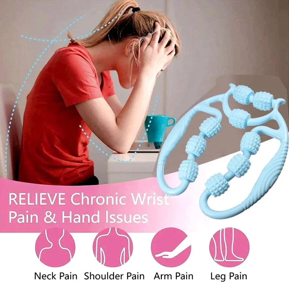 1Pcs 9-Wheel Fascia Muscle Roller for Cellulite,Massage, and Muscle Soreness