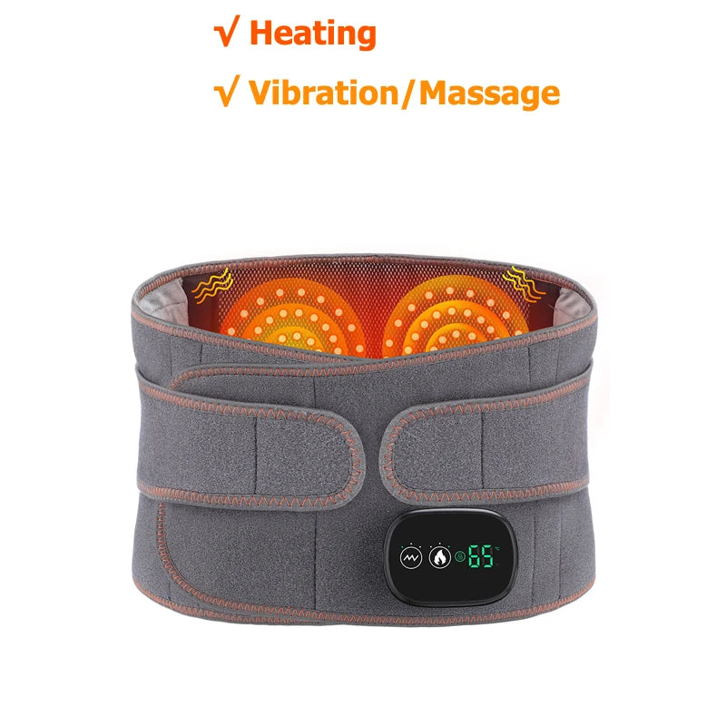 Electric Back Massage Hot Compress Waist Massager with Controller Heating Vibration Airbag Lumbar Support Relaxing Waist