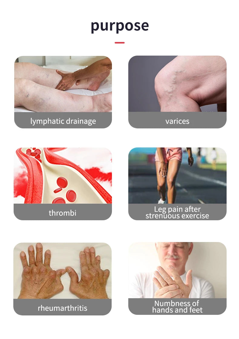 Pressotherapy Air Compression Foot Muscle Massager Leg Recovery Boots lymphatic drainage machine  Relax Physiotherapy 8Cavity