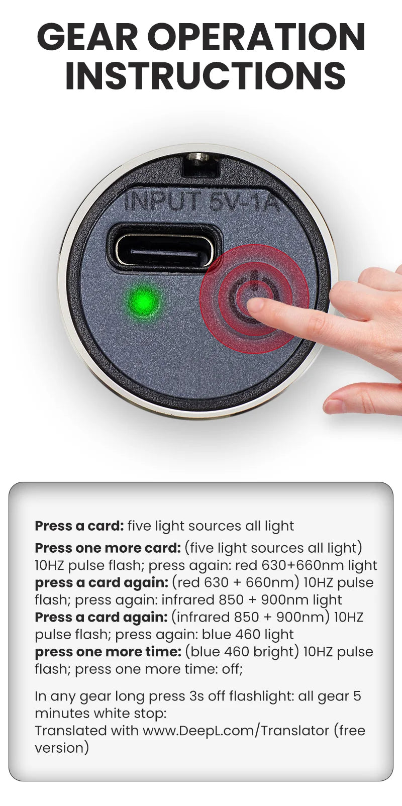 Infrared light therapy ,  Lámpara médica portátil Cold Pain Treatment, Infrared Light Therapy Wand for Hair,  Feet, Full body