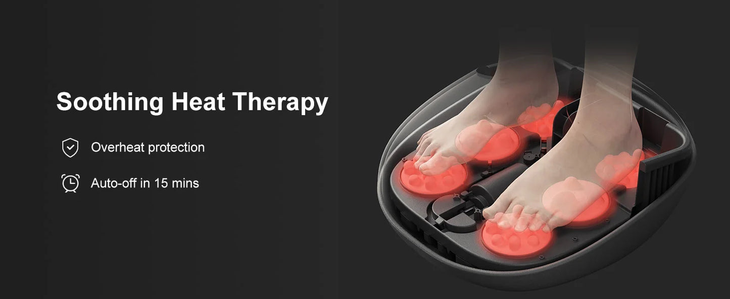 Medcursor Shiatsu Foot Massager Machine with Heat Deep Kneading Therapy Muscle Relaxation Pain Relief Electric Foot Massage