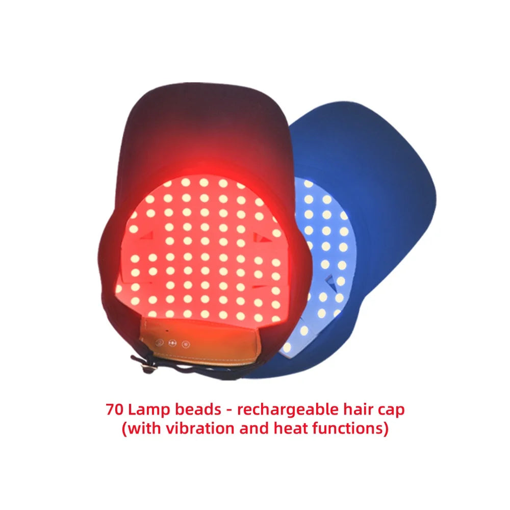 Red light therapy hair growth cap for fuller, thicker hair
