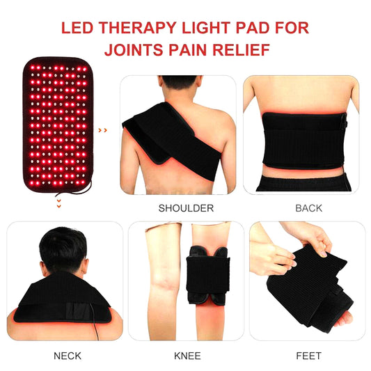 NEW LED Red Light Belt 660nm&850nm Infrared Light Therapy Pad for Body Fatigue Deep Therapy for Back Knee Hands Feet Relief