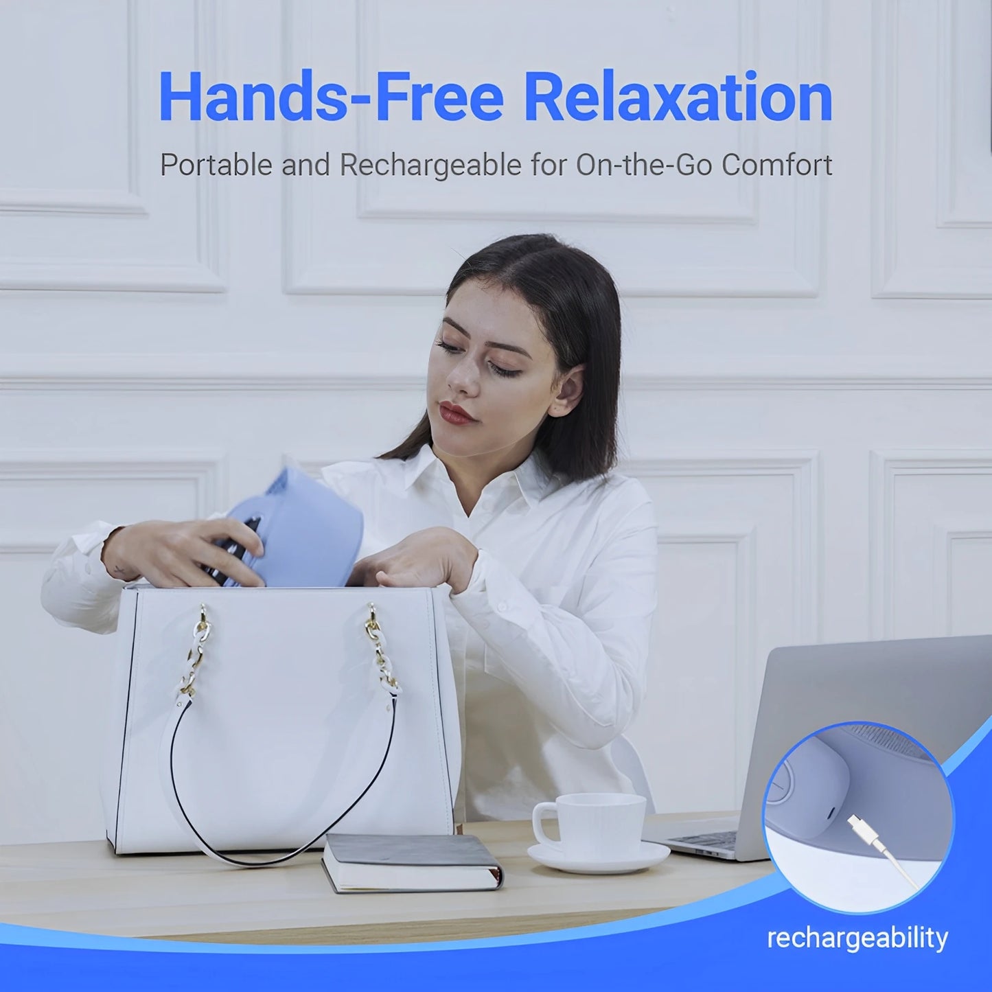 Head Massager for Fatigue Relief, Eye Massager with Heat, Head and Eye Massage for Stress Relief, Bluetooth-Capable, Ideal gifts