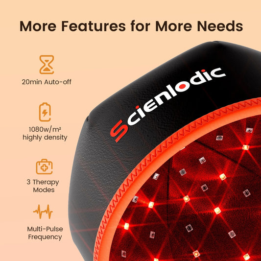 Red light therapy hair growth cap for fuller, thicker hair