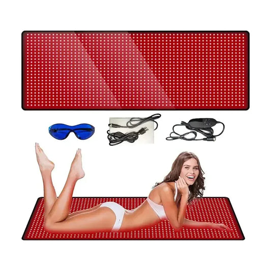Red Light Therapy Mat for Body, Infrared Light Therapy Pad 660nm  850nm  Infrared Light Therapy Wrap Belt Knee Brace for Knee