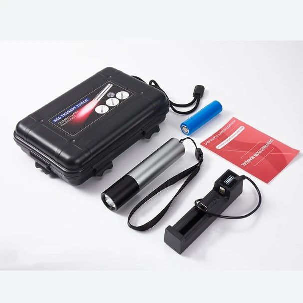 Red light therapy wand for pain relief and anti aging skin care