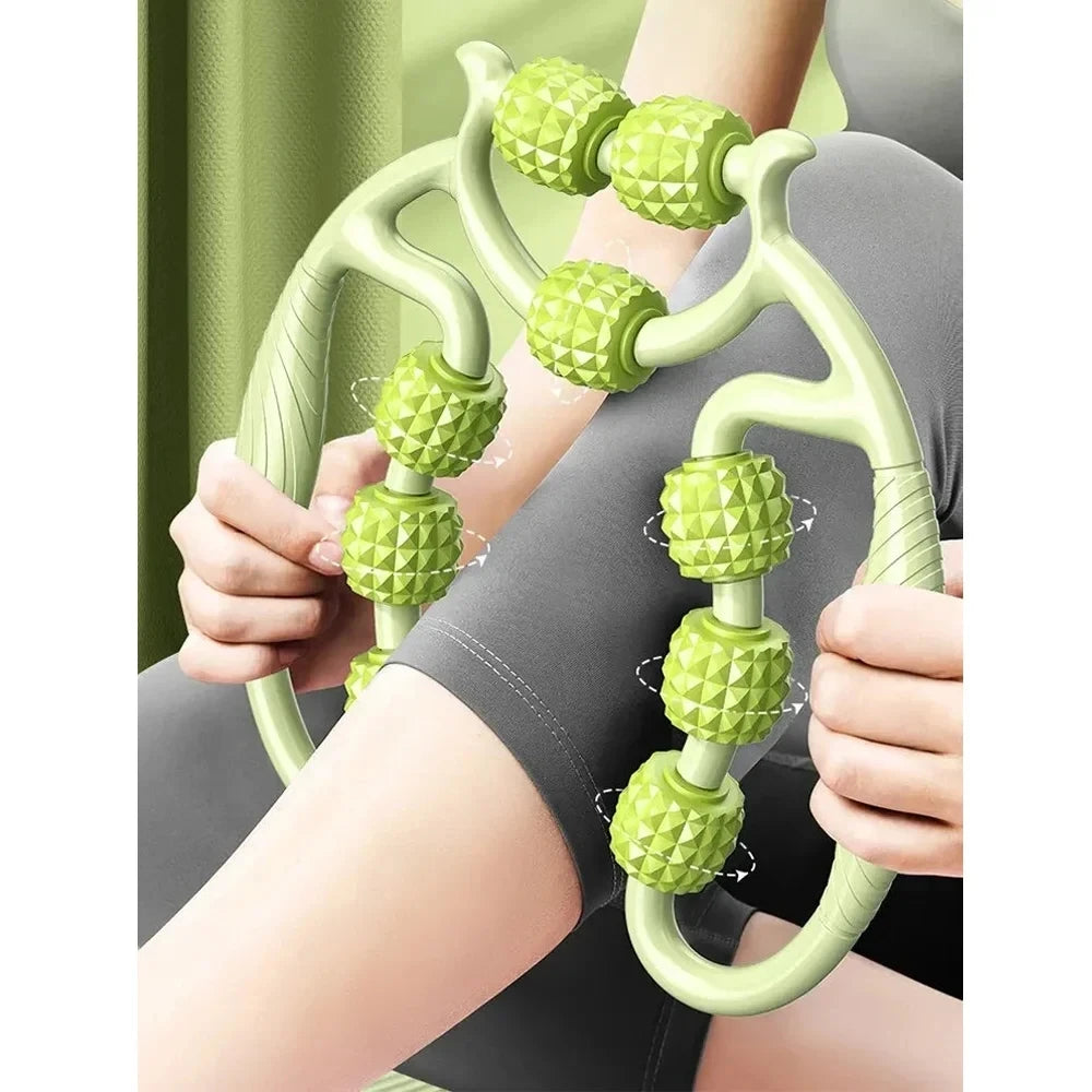 1Pcs 9-Wheel Fascia Muscle Roller for Cellulite,Massage, and Muscle Soreness