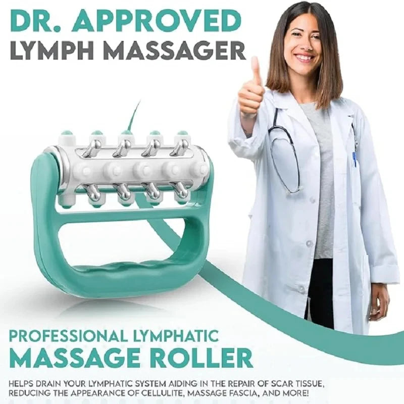 Lymphatic Drainage Massager Fascia Release and Cellulite Remover Muscle Massage Roller Portable Mini Trigger Point Handheld
