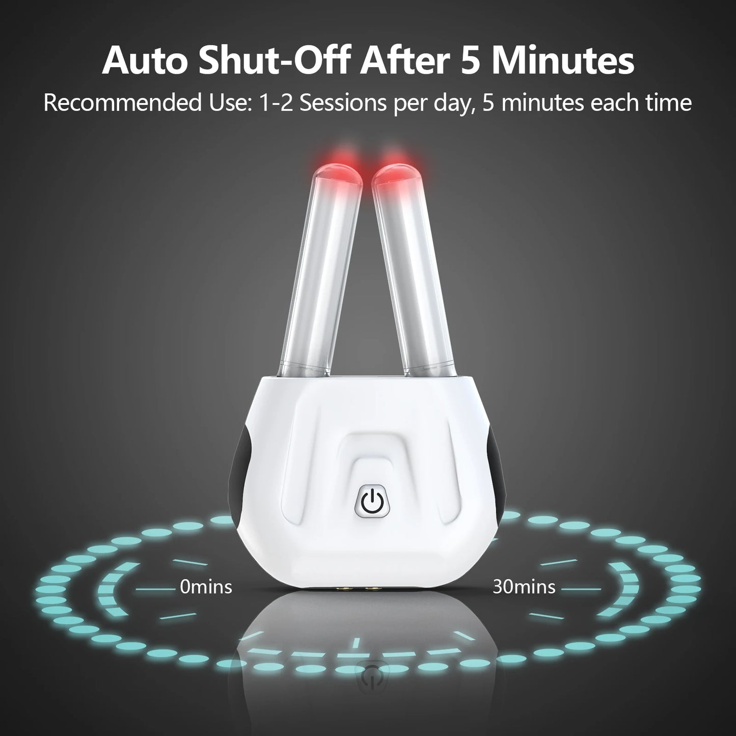 Cordless Red Light Nasal Therapy Device Rhinitis Relief Tool Infrared Nasal Therapy Device for Improving Nasal Ventilation