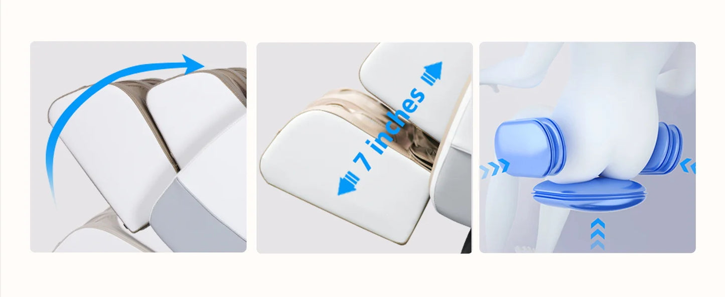 Full Body Zero Gravity Massage Chair Shiatsu Massage Recliner with Dual-core S Track Heating Therapy Foot Roller for Pain Relief