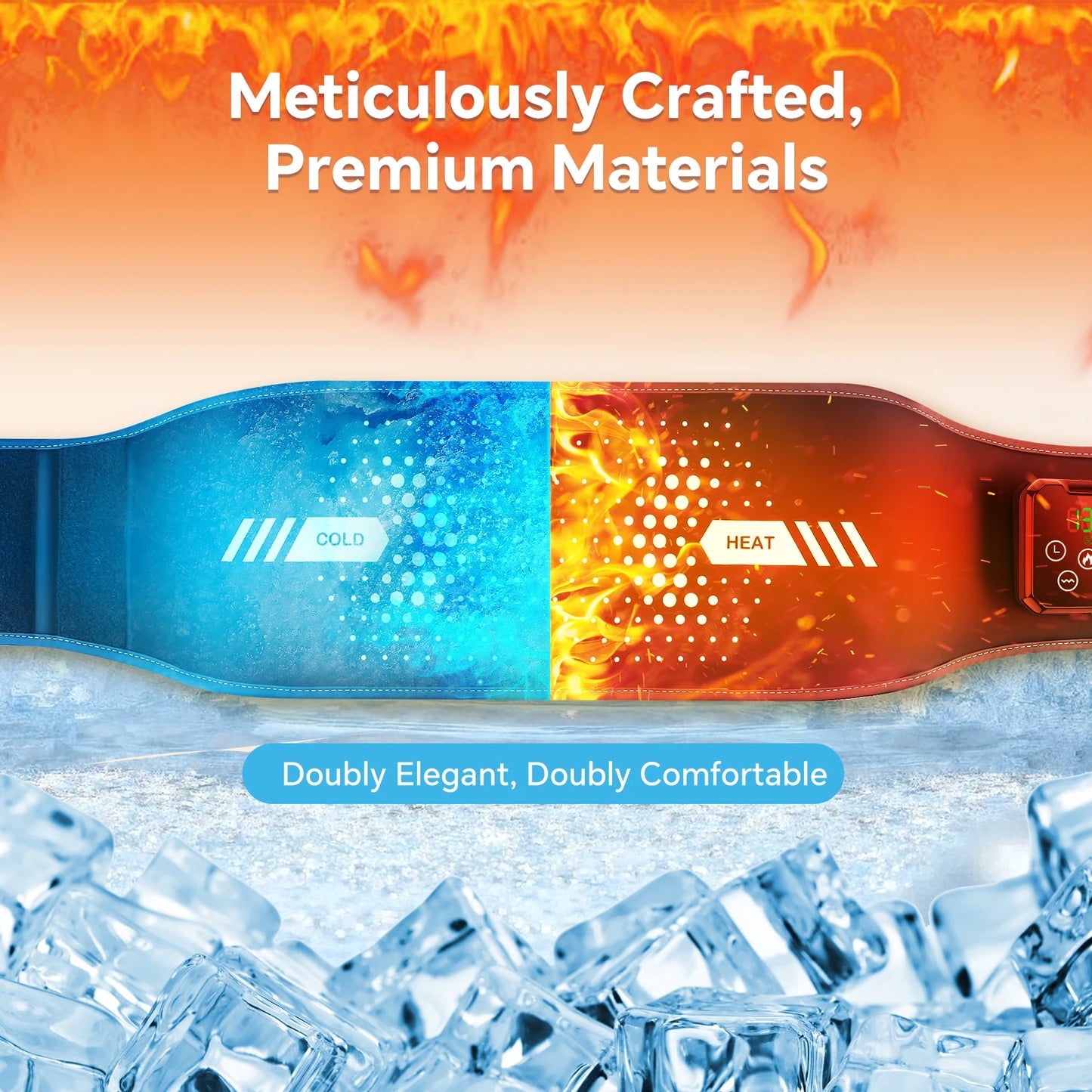 Electric Back Massage Hot Compress Waist Massager with Controller Heating Vibration Airbag Lumbar Support Relaxing Waist