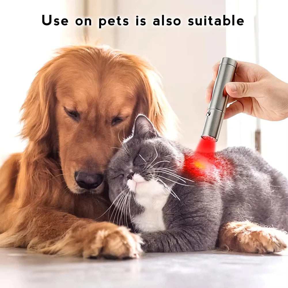 Red light therapy wand for pain relief and anti aging skin care