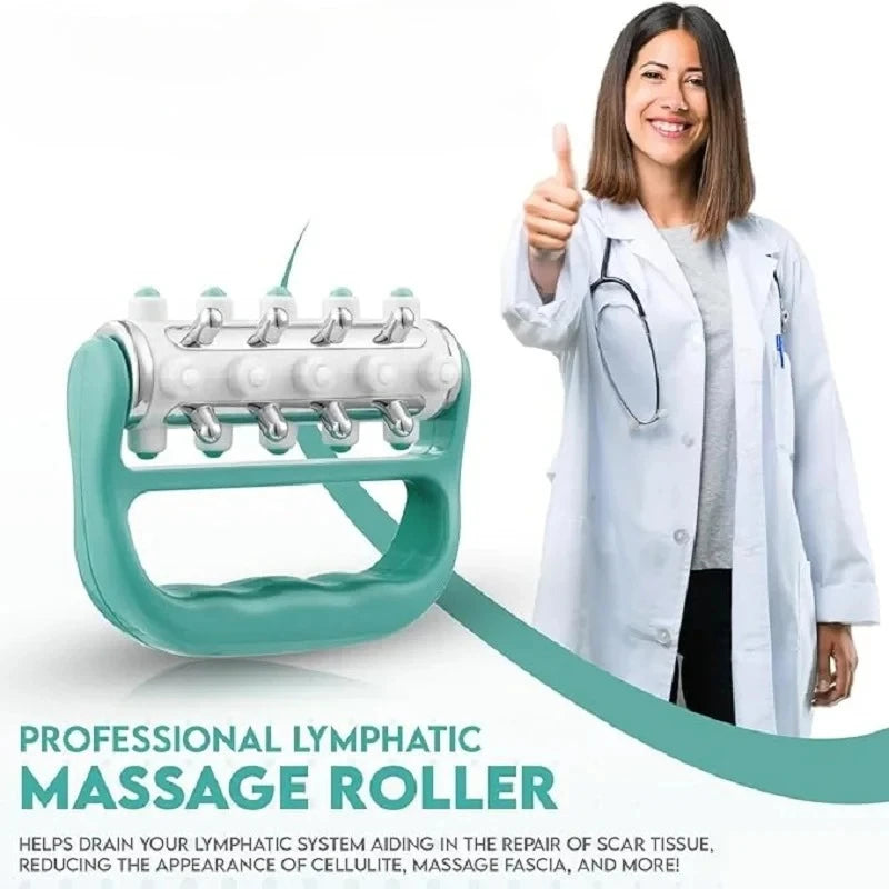 Lymphatic Drainage Massager Fascia Release and Cellulite Remover Muscle Massage Roller Portable Mini Trigger Point Handheld