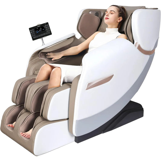 Full Body Zero Gravity Massage Chair Shiatsu Massage Recliner with Dual-core S Track Heating Therapy Foot Roller for Pain Relief