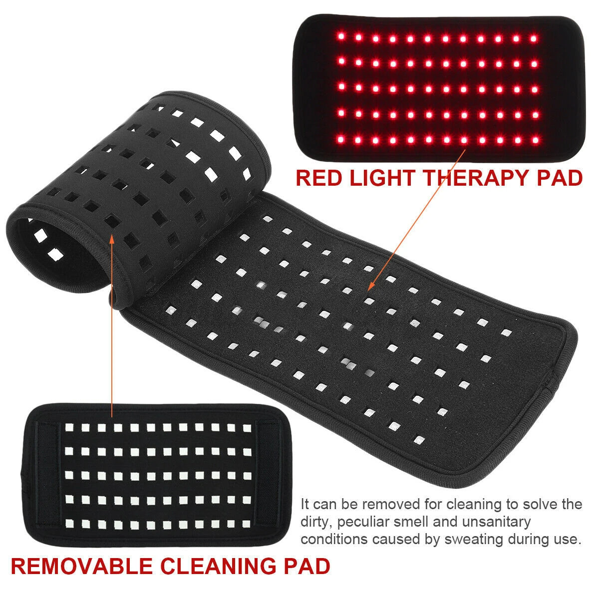 NEW LED Red Light Belt 660nm&850nm Infrared Light Therapy Pad for Body Fatigue Deep Therapy for Back Knee Hands Feet Relief