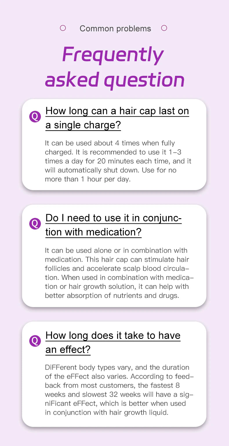 Red light therapy hair growth cap for fuller, thicker hair