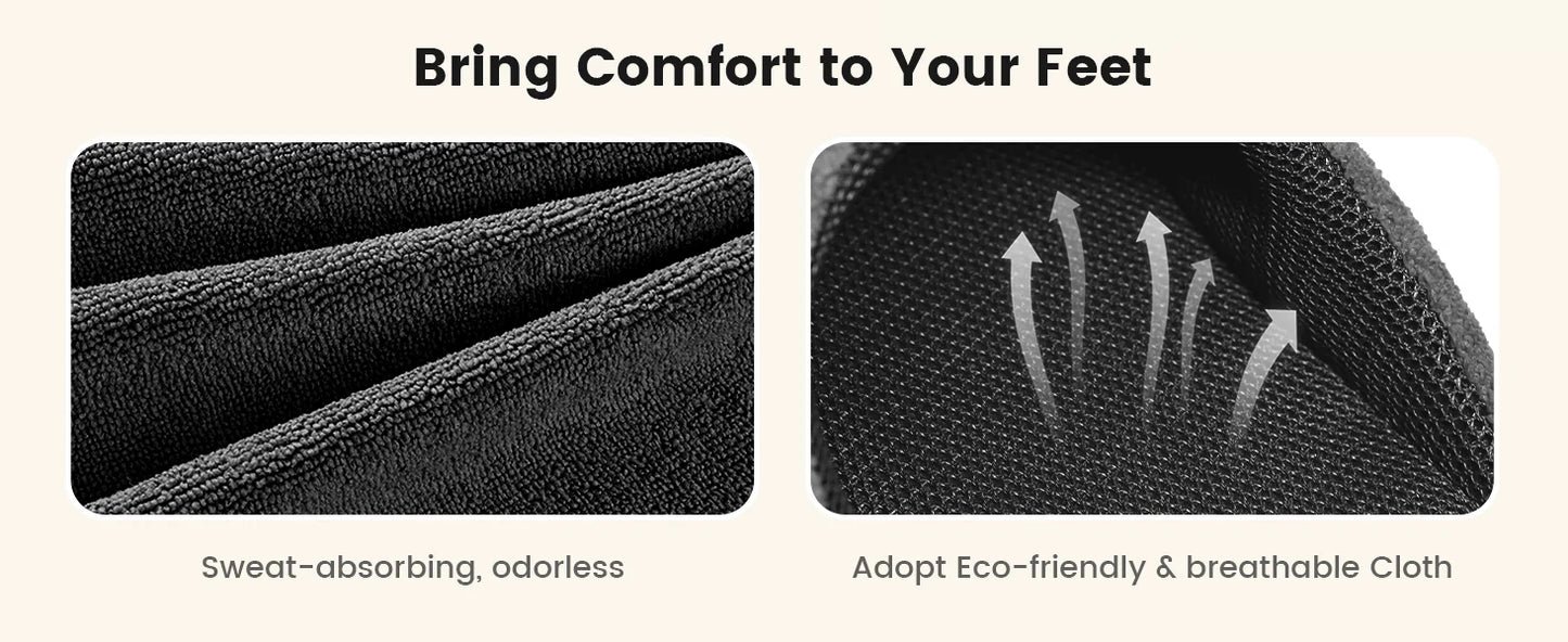 Rechargeable Red Light Slippers Infrared LED Light Therapy for Foot Pain Relief