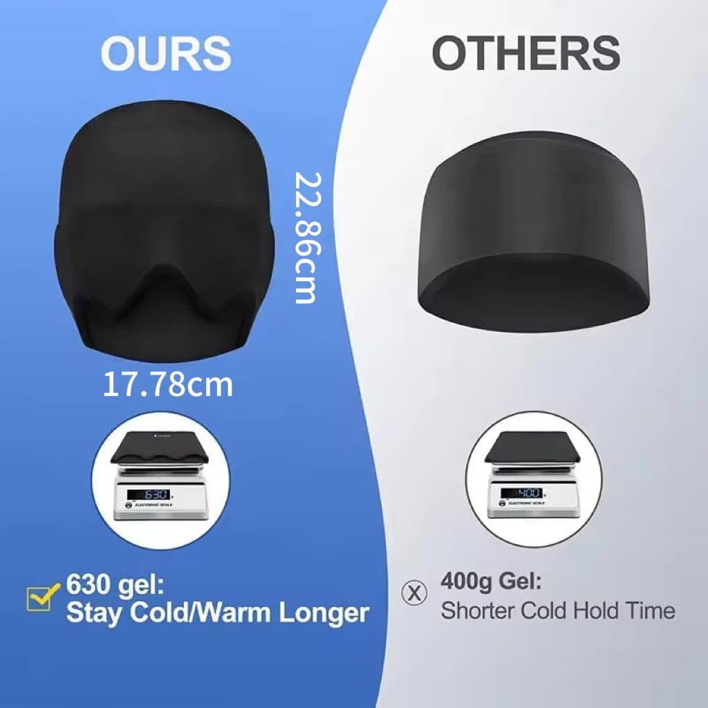 Migraine-Ice-Head-Wrap,Headache-Relief-Hat for Migraine with Cold & Hot Therapy,Flexible Ice Head Wrap for Puffy Eyes,Cold Comp