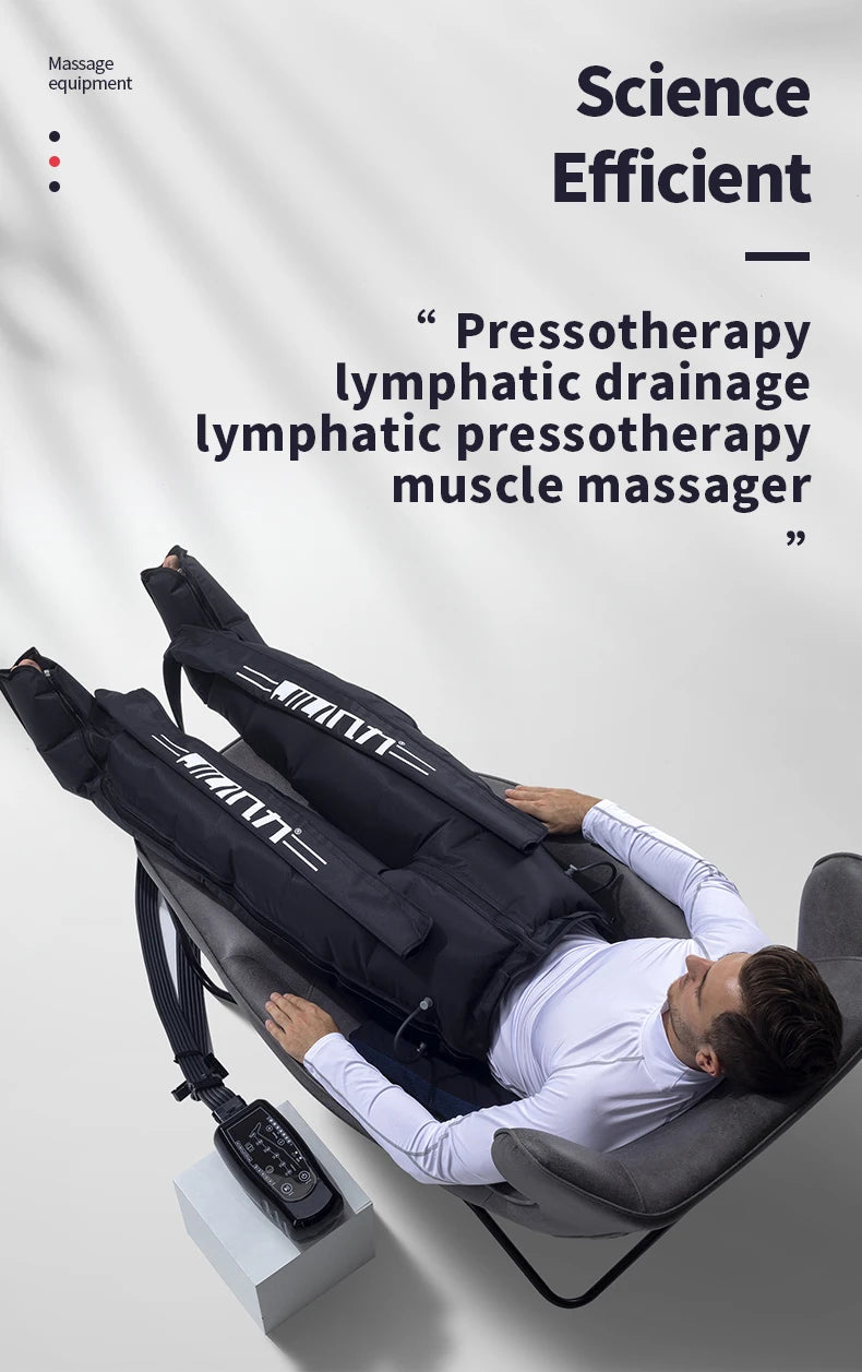 Pressotherapy Air Compression Foot Muscle Massager Leg Recovery Boots lymphatic drainage machine  Relax Physiotherapy 8Cavity