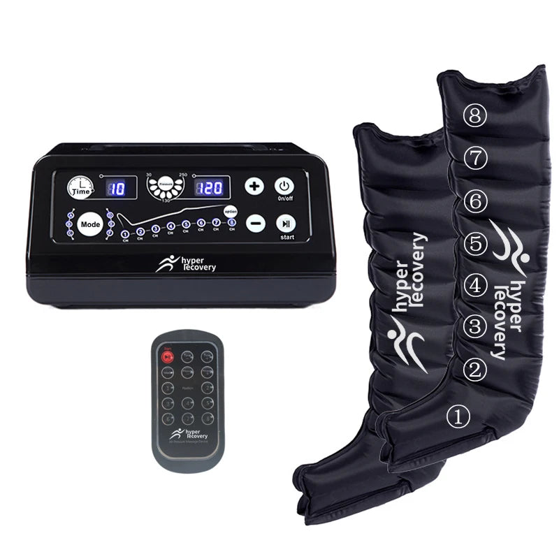 8 chamber Leg massager Air Promote Blood Relaxrehabilitation physiotherapy  air compression therapy system  recovery boots