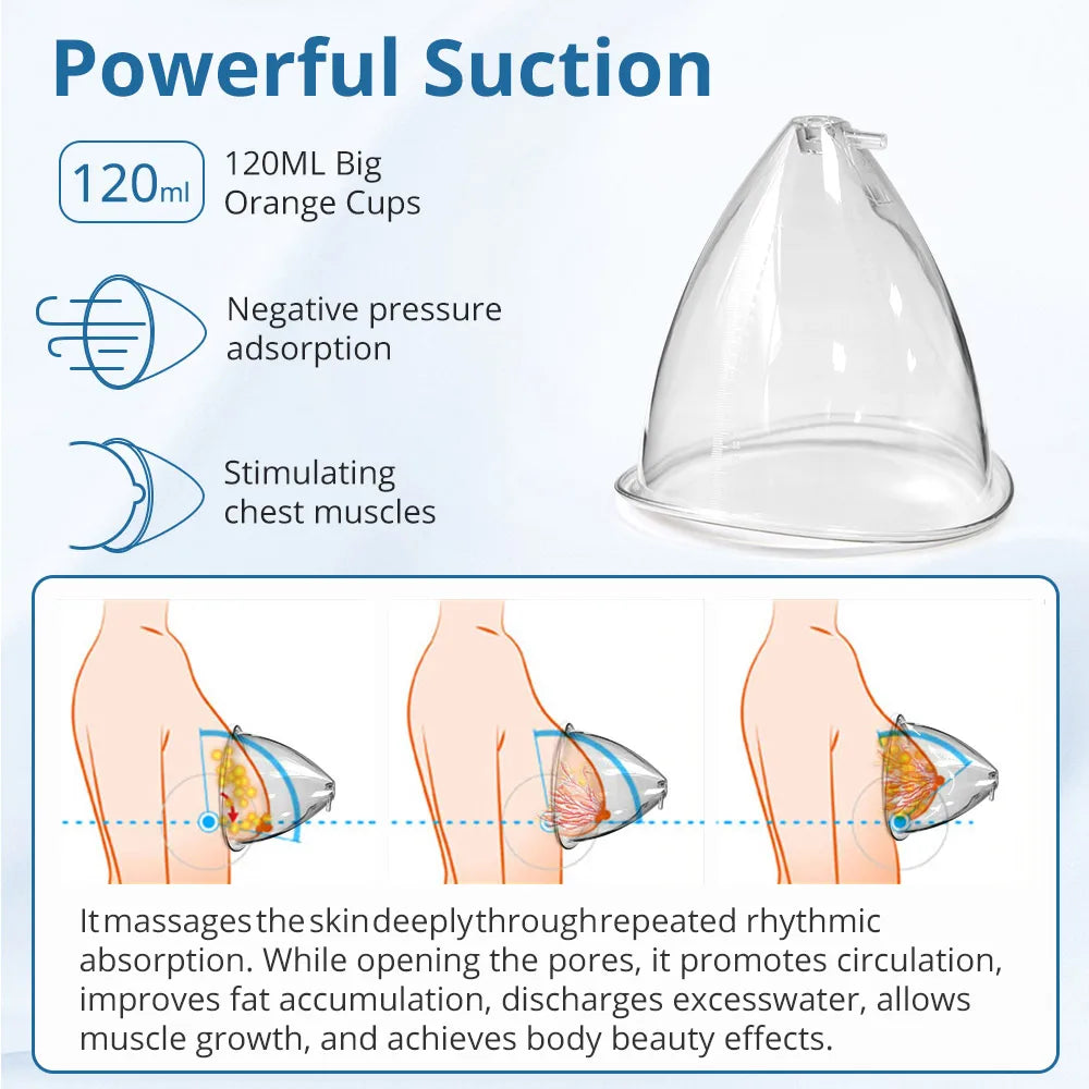 Vacuum Therapy Butt Lift Breast Enlargement Machine Lymph Detox Cupping Massage Slimming Skin Care Body Shaping Equipment