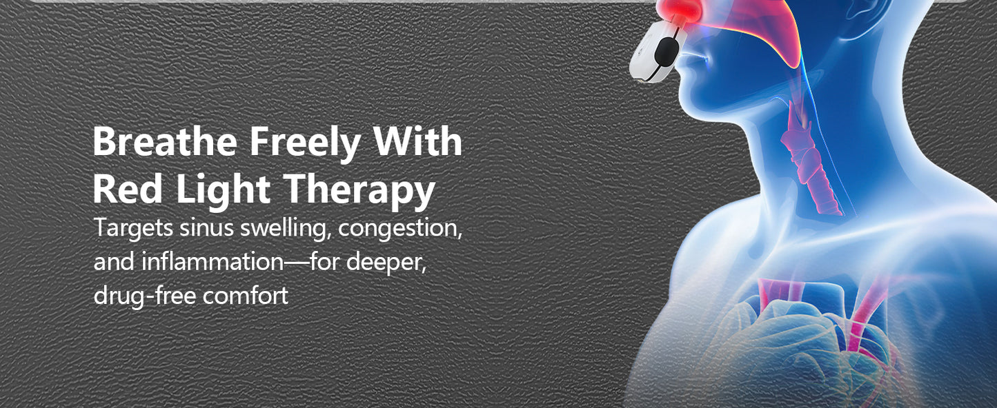 Cordless Red Light Nasal Therapy Device Rhinitis Relief Tool Infrared Nasal Therapy Device for Improving Nasal Ventilation