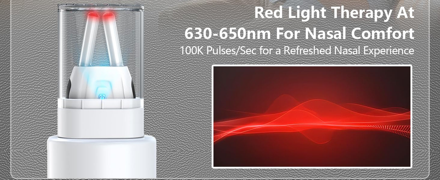 Cordless Red Light Nasal Therapy Device Rhinitis Relief Tool Infrared Nasal Therapy Device for Improving Nasal Ventilation